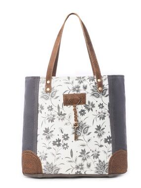 Myra Abstract Key Tote Bag- Boho Country Cottage